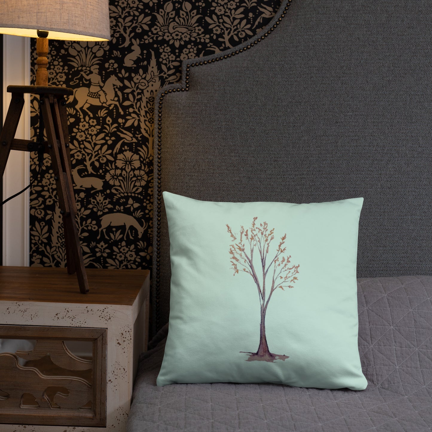 Tree Watercolor 99 Basic Pillow