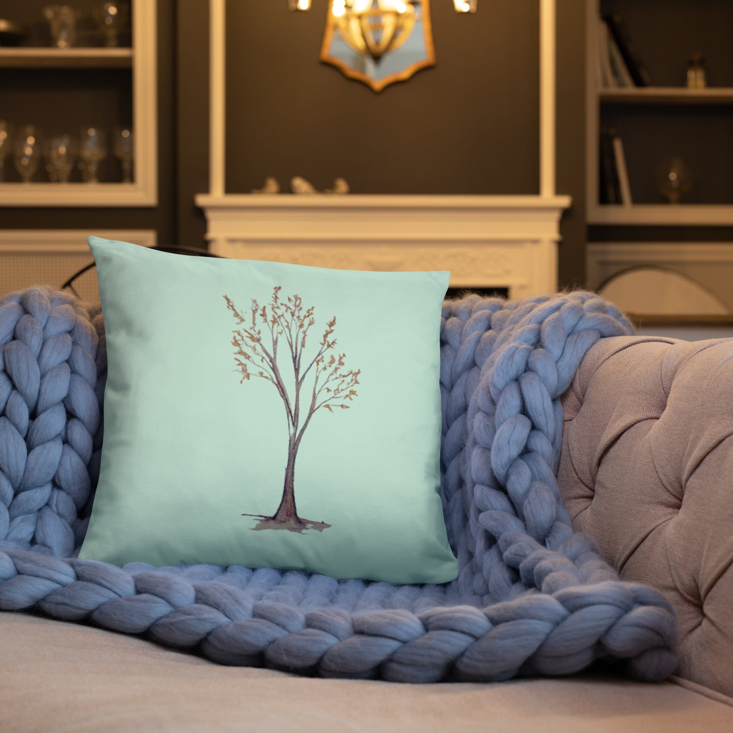 Tree Watercolor 99 Basic Pillow