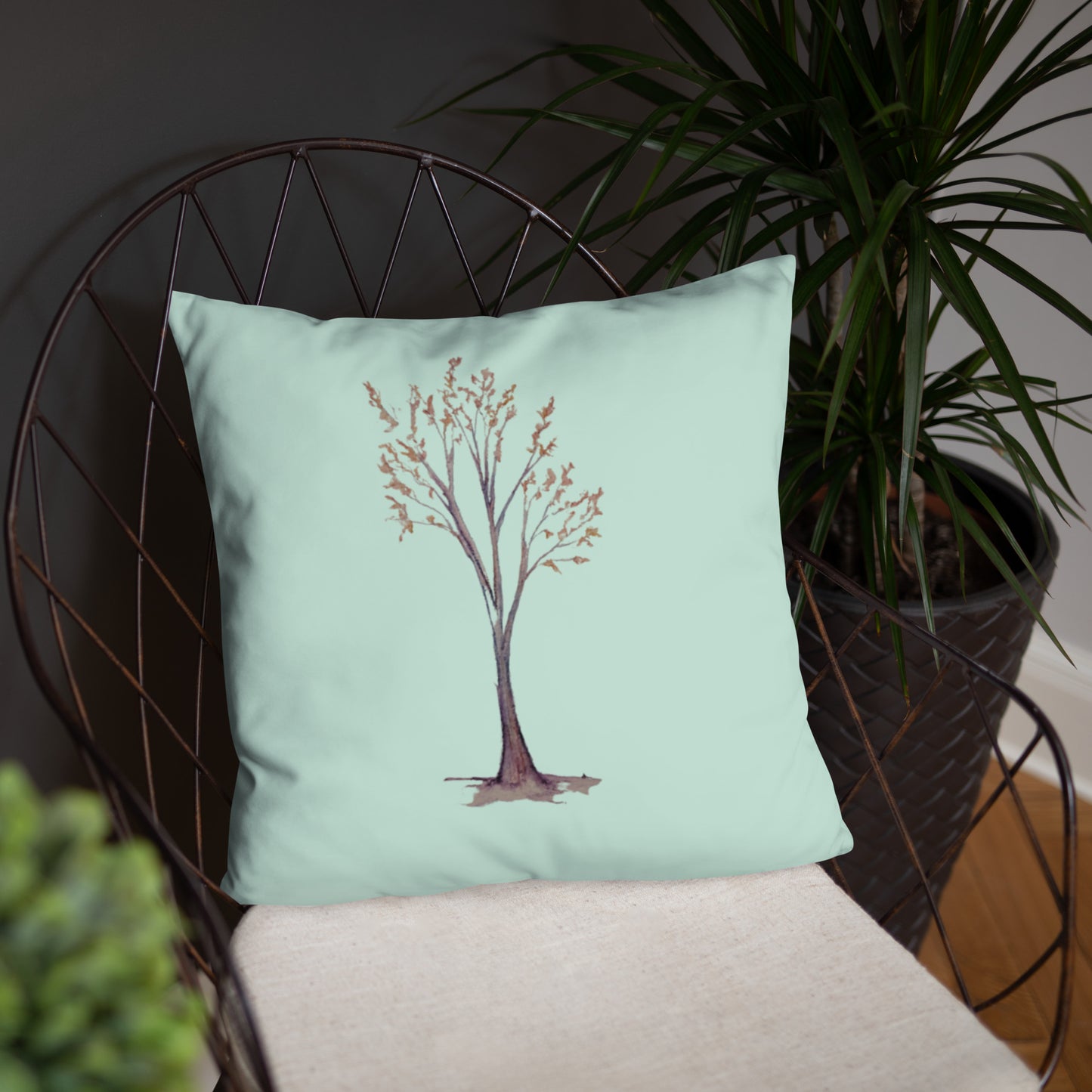 Tree Watercolor 99 Basic Pillow