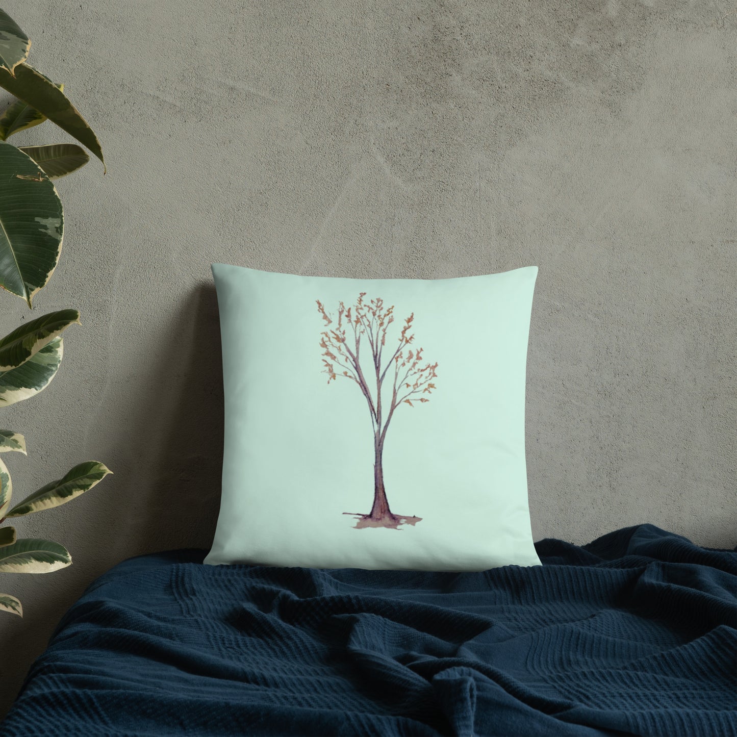 Tree Watercolor 99 Basic Pillow